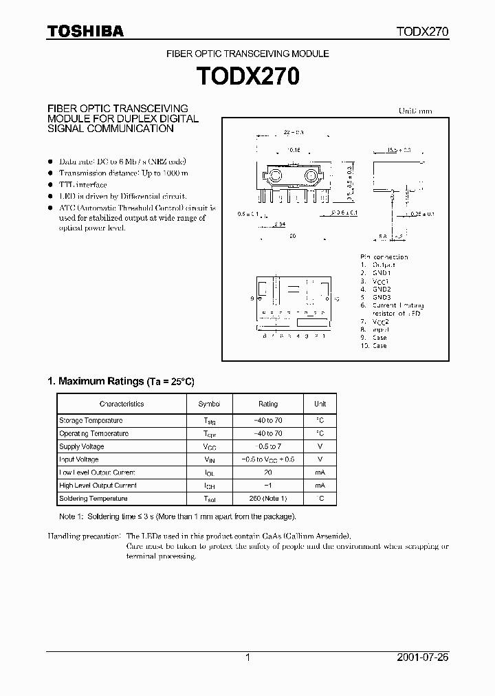 TODX270_46536.PDF Datasheet
