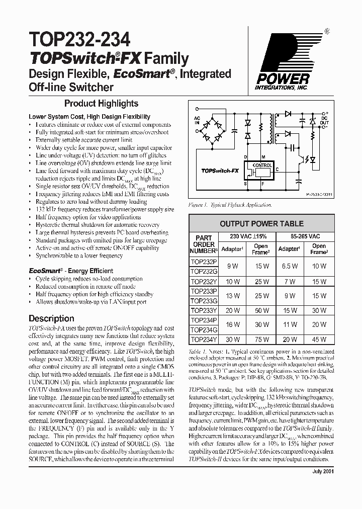 TOP232-234_138803.PDF Datasheet