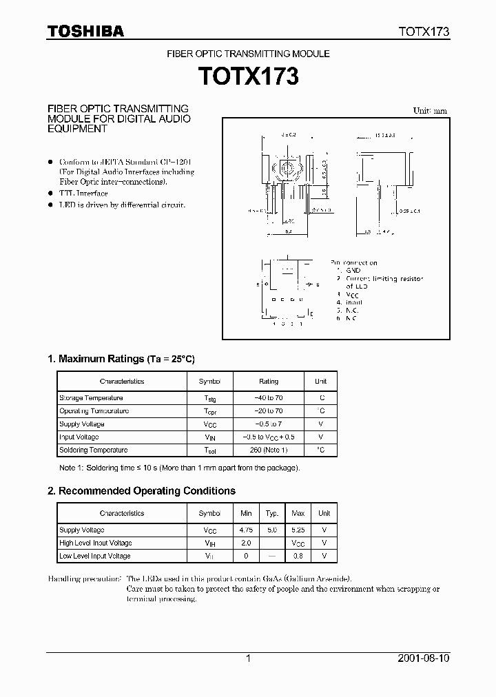 TOTX173_63015.PDF Datasheet