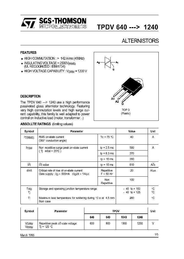 TPDV1040_65418.PDF Datasheet