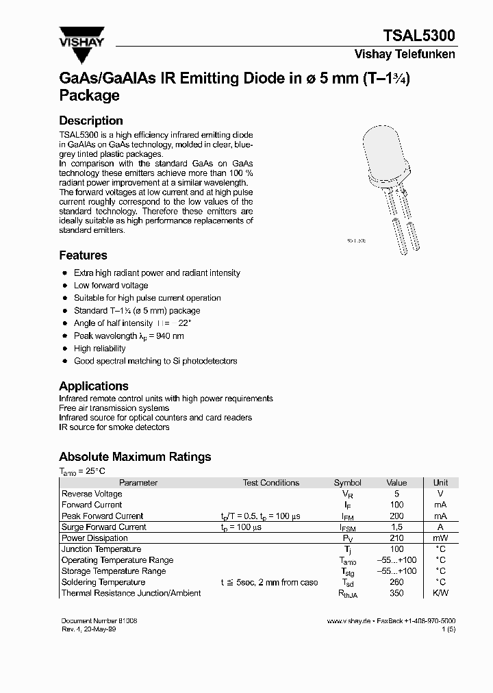 TSAL5300_63434.PDF Datasheet