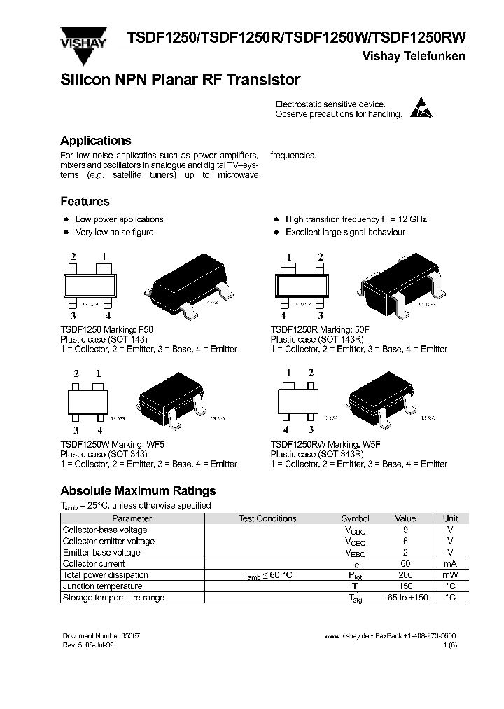 TSDF1250_62756.PDF Datasheet