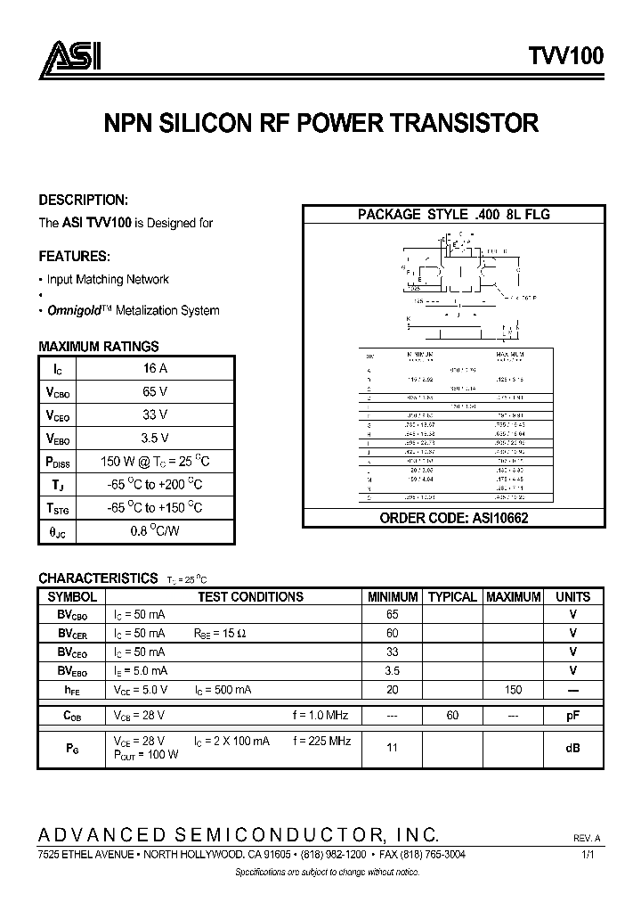 TVV100_54296.PDF Datasheet