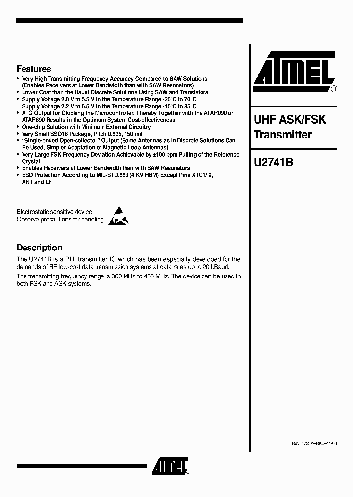 U2741B_62435.PDF Datasheet