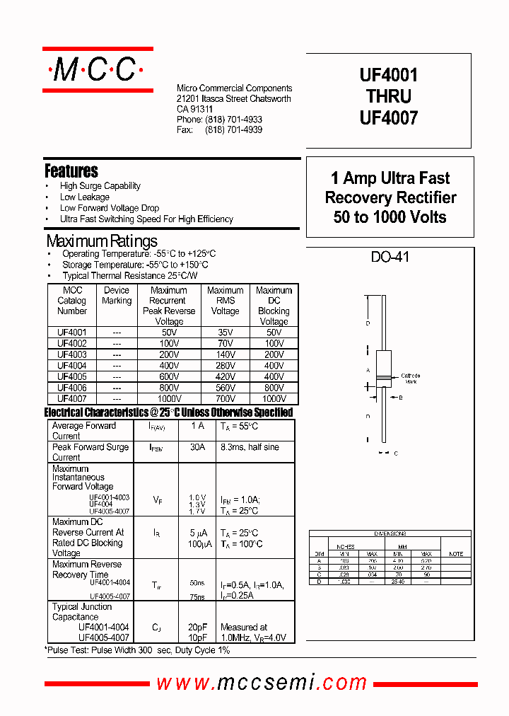 UF4005_60408.PDF Datasheet