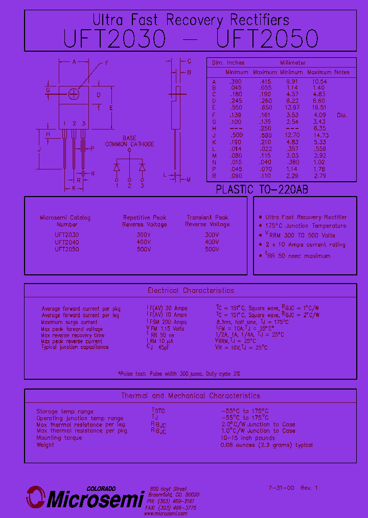 UFT2030_60560.PDF Datasheet