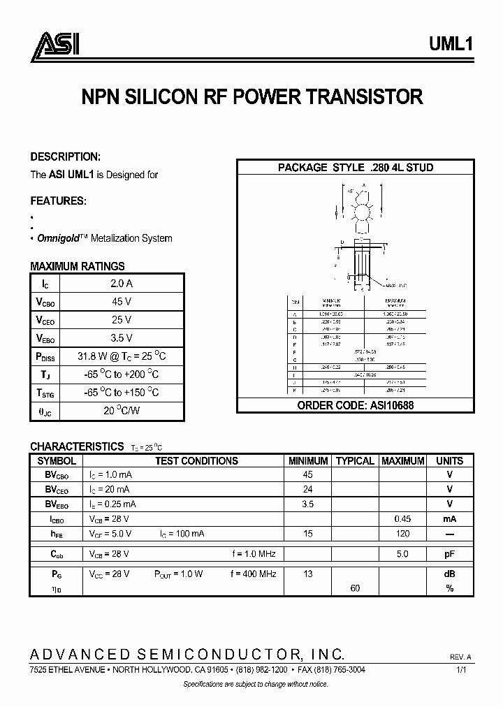 UML1_59370.PDF Datasheet
