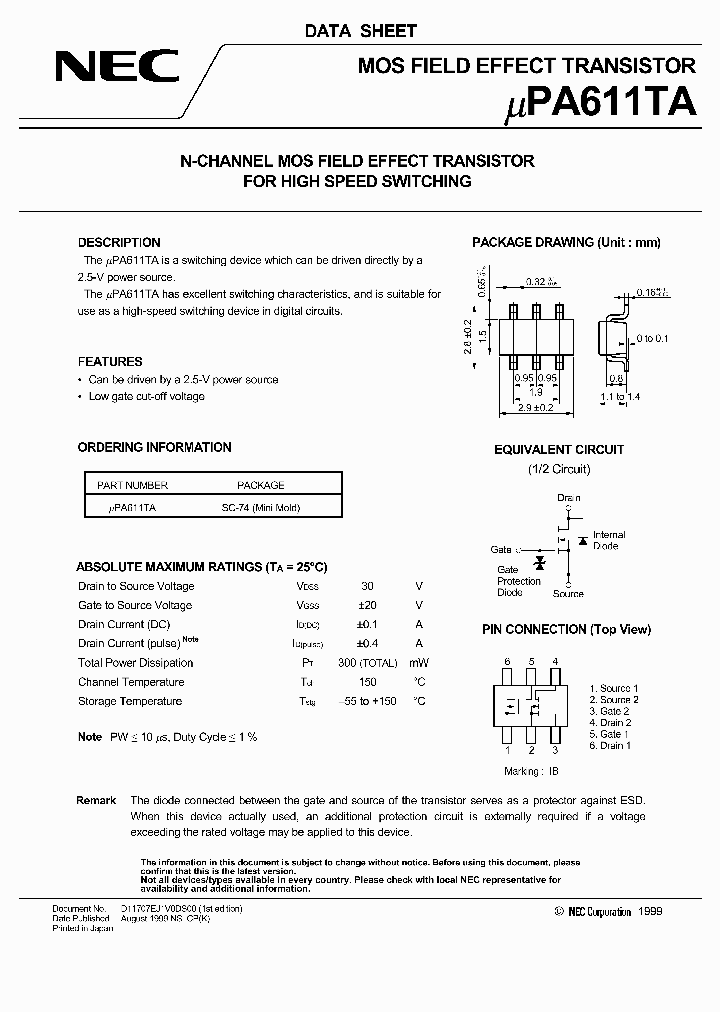 UPA611TA_93886.PDF Datasheet