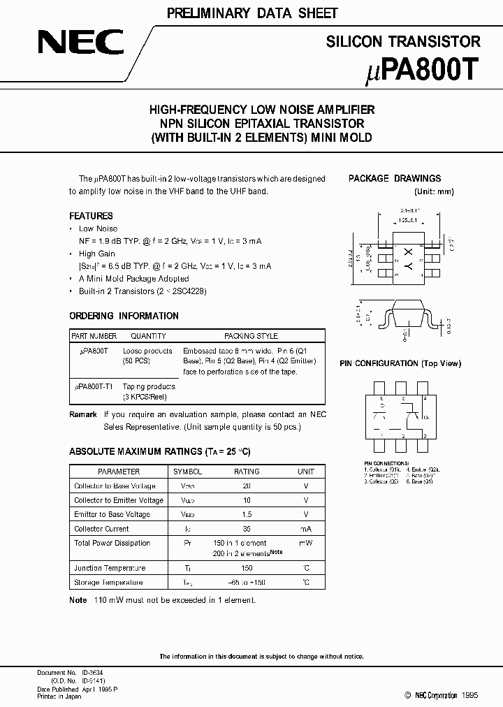 UPA800T_123812.PDF Datasheet