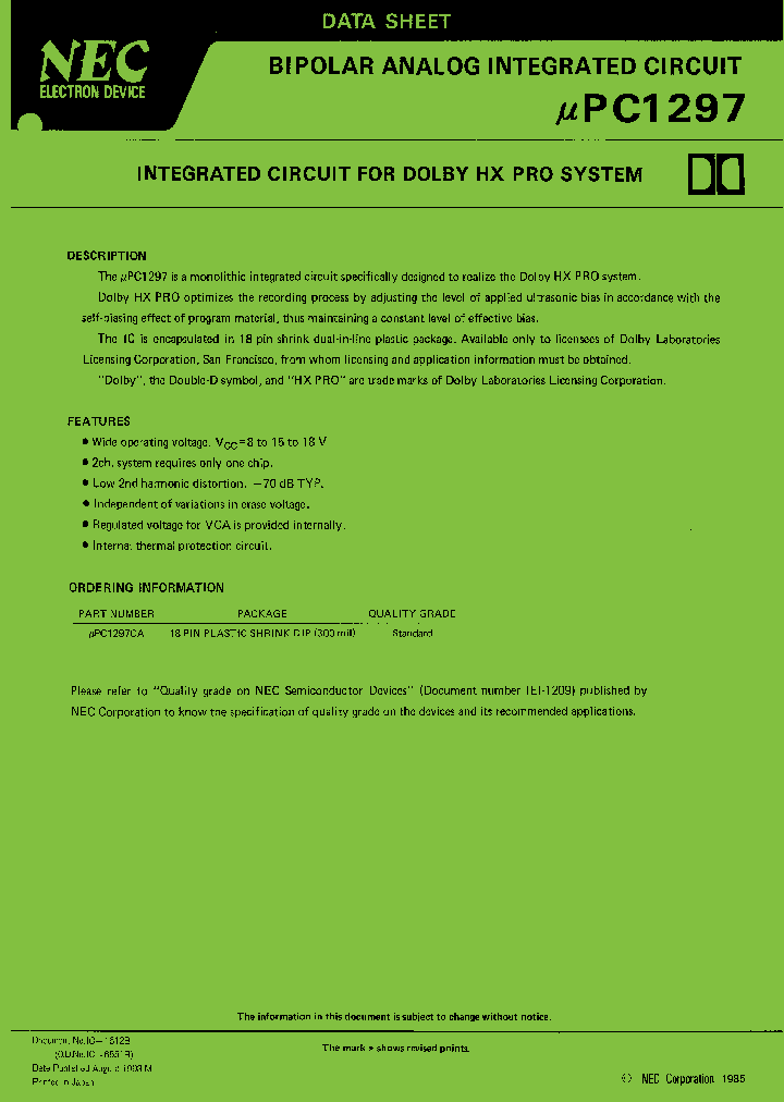 UPC1297_96907.PDF Datasheet