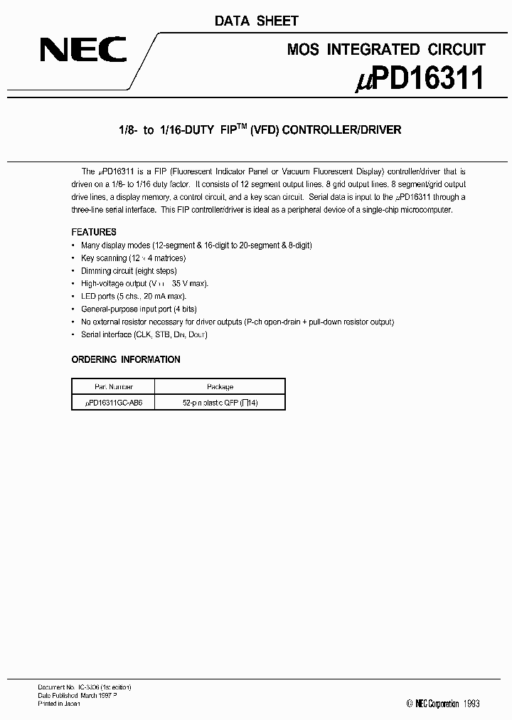 UPD16311_5240.PDF Datasheet