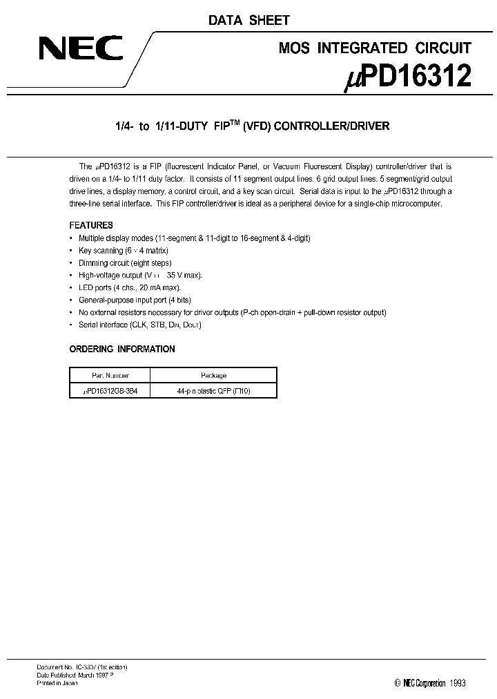 UPD16312_5242.PDF Datasheet
