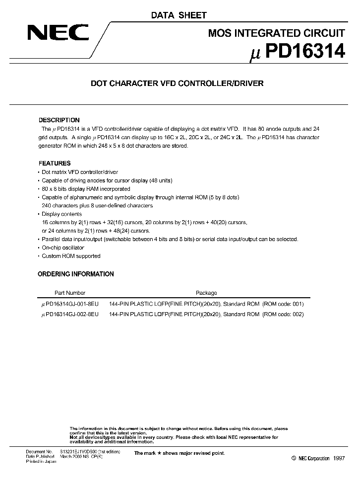 UPD16314_5244.PDF Datasheet