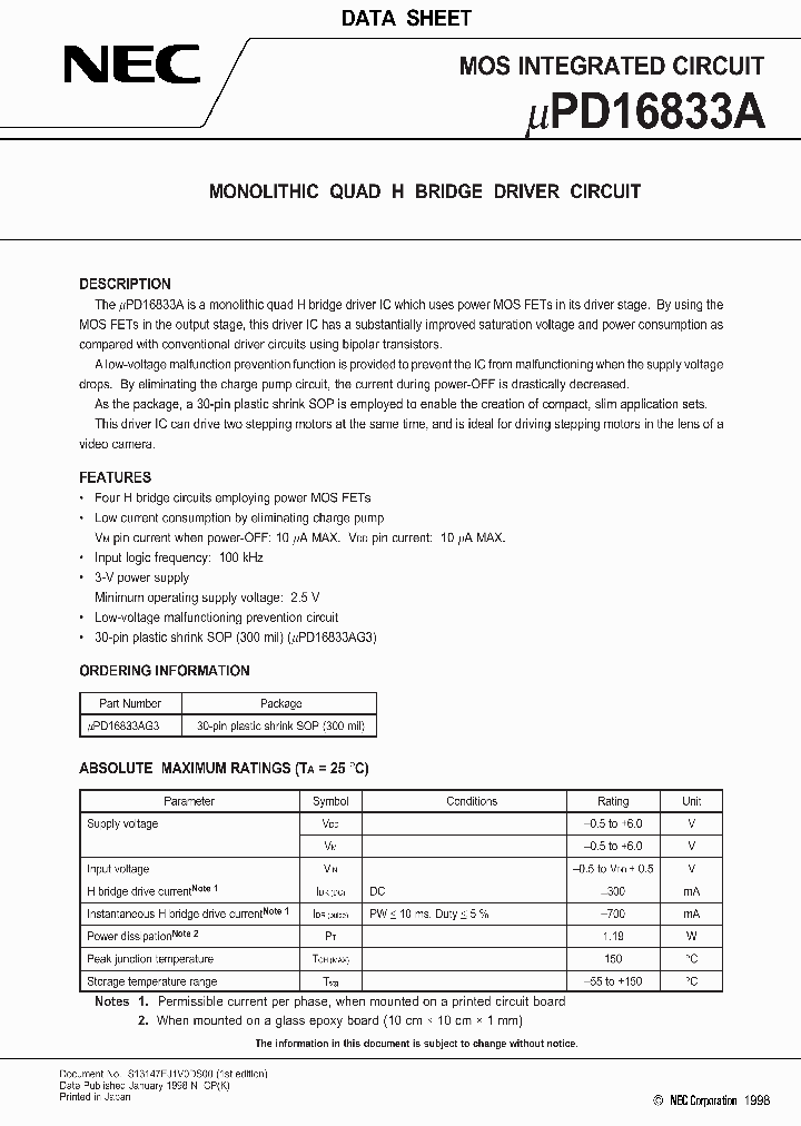 UPD16833A_23350.PDF Datasheet