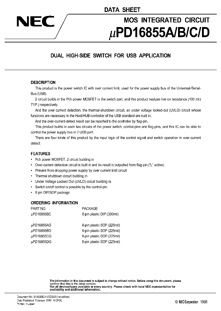 UPD16855A_23355.PDF Datasheet
