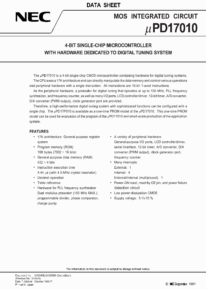 UPD17010_94307.PDF Datasheet