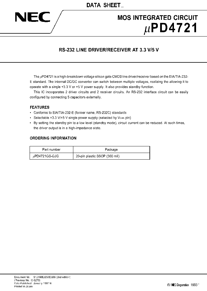 UPD4721_190001.PDF Datasheet