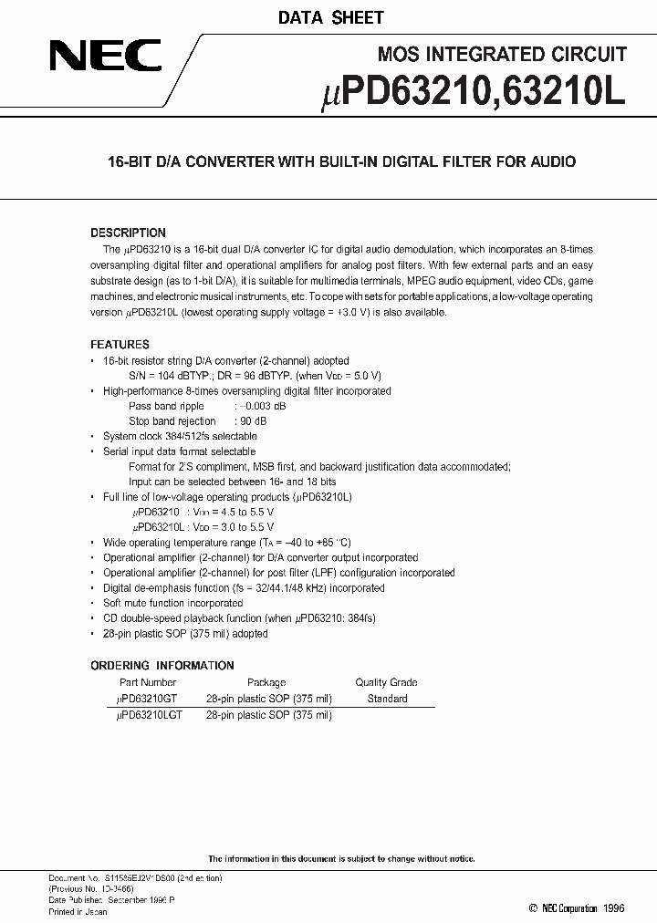 UPD63210_5525.PDF Datasheet