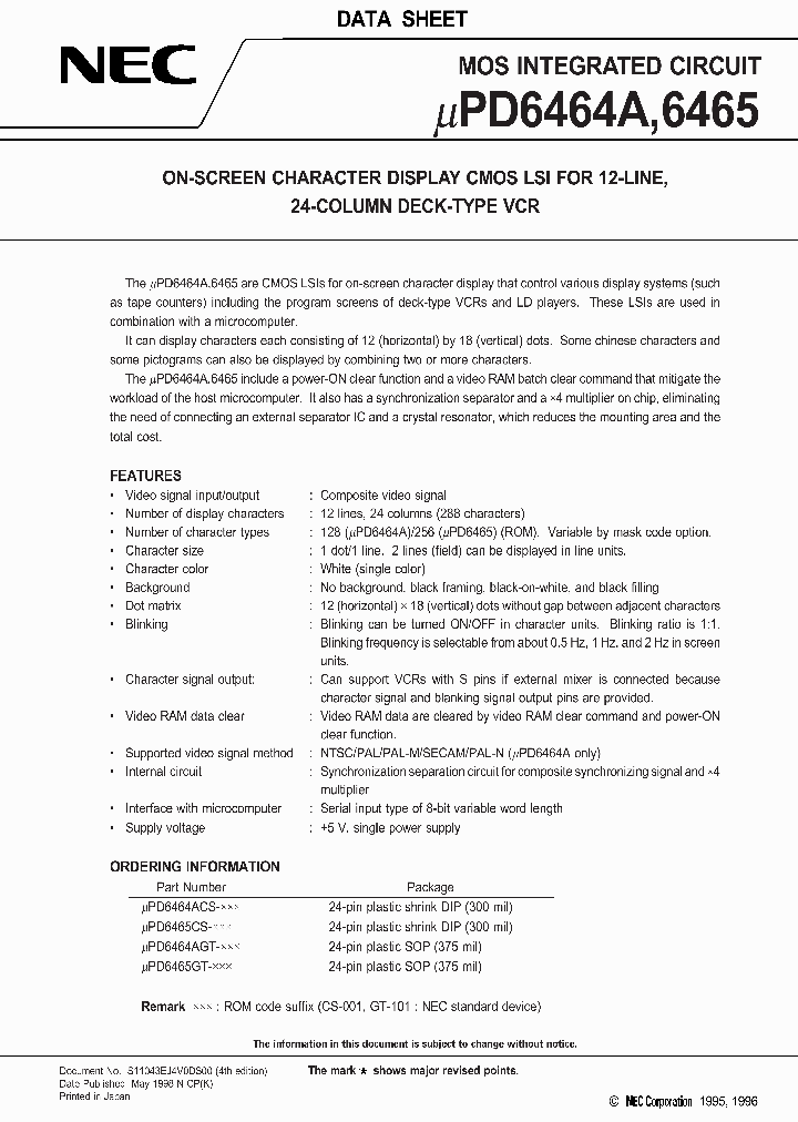 UPD6464A_5568.PDF Datasheet