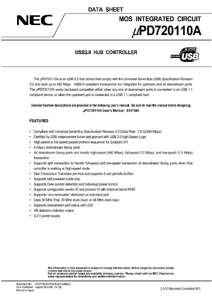 UPD720110_174854.PDF Datasheet