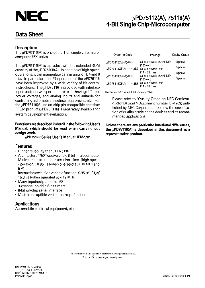 UPD75112_16159.PDF Datasheet