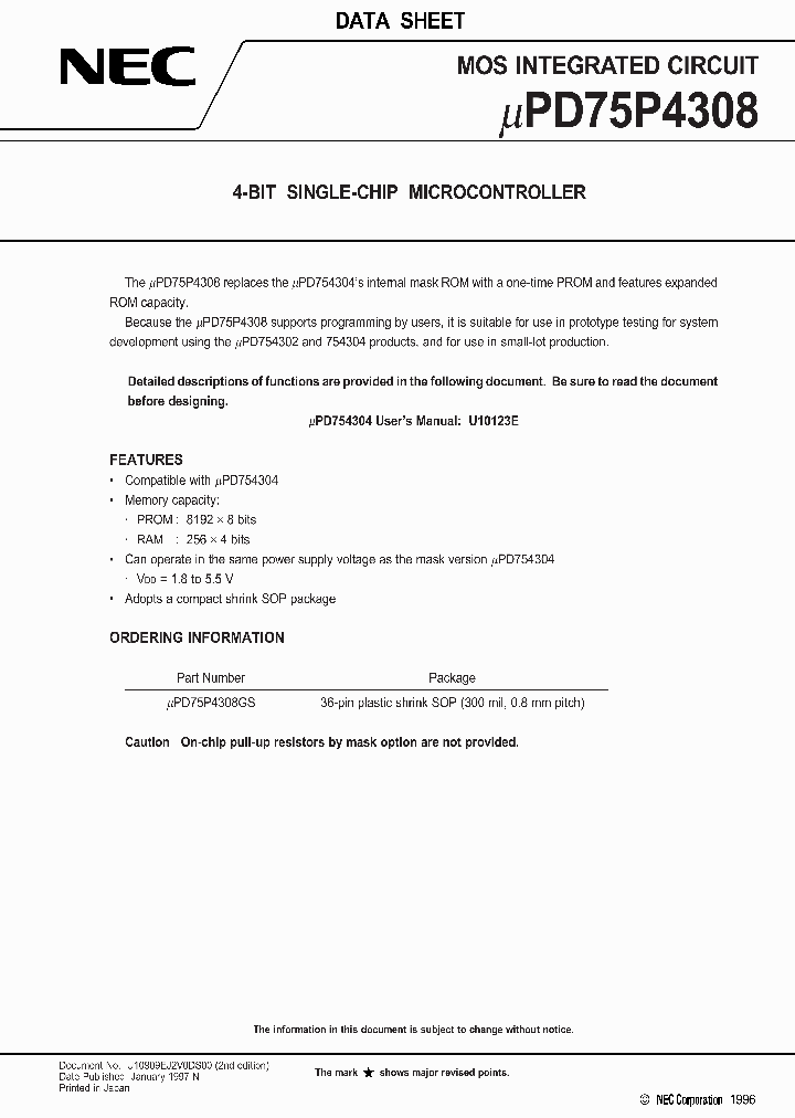 UPD75P4308_98735.PDF Datasheet