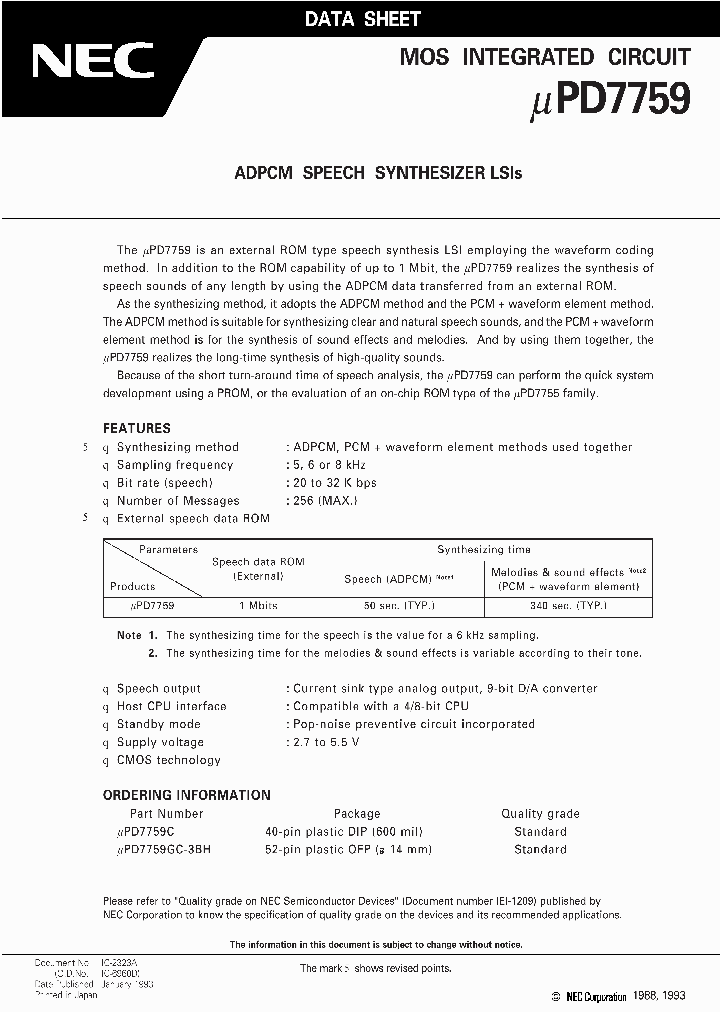 UPD7759_110069.PDF Datasheet