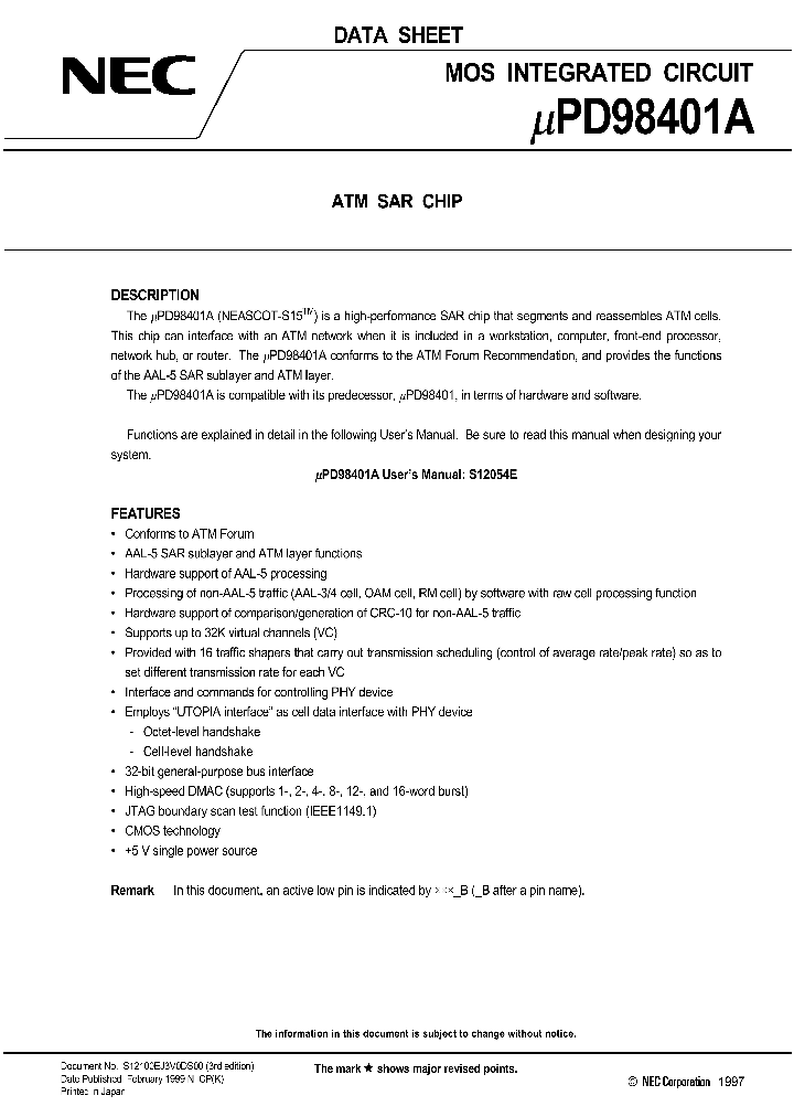 UPD98401A_5698.PDF Datasheet