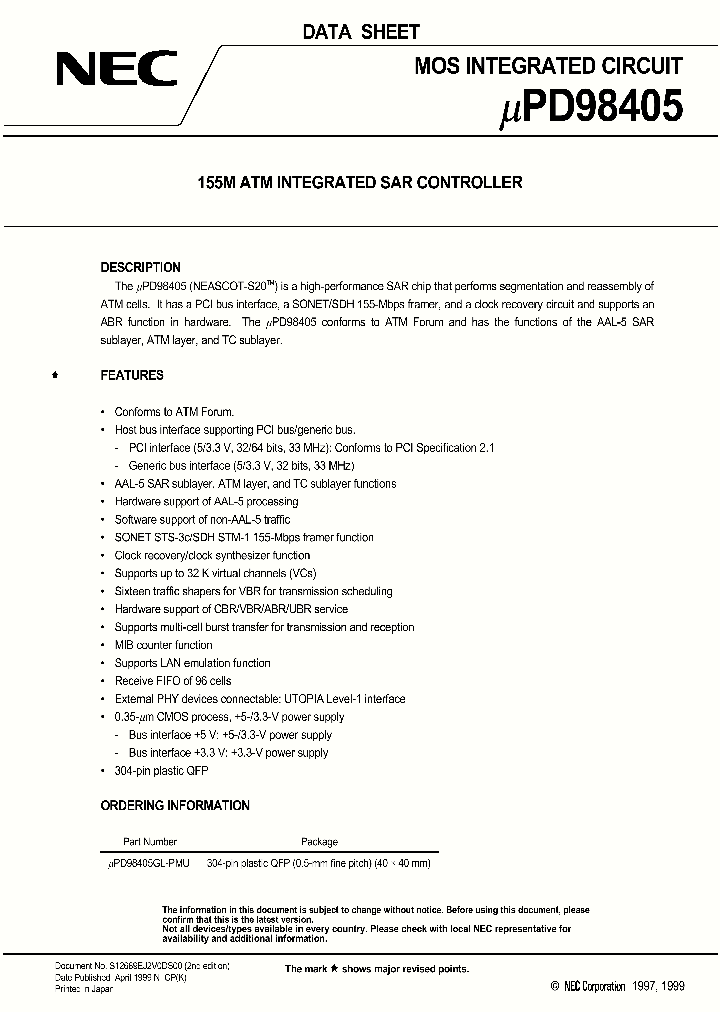 UPD98405_5705.PDF Datasheet