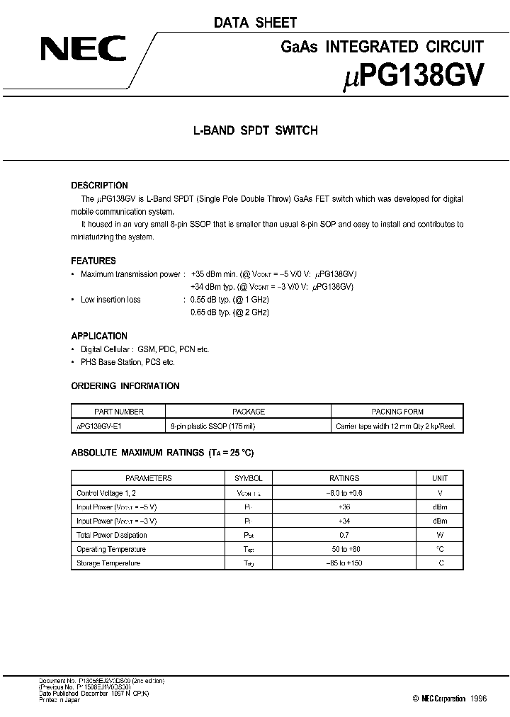 UPG138_58607.PDF Datasheet