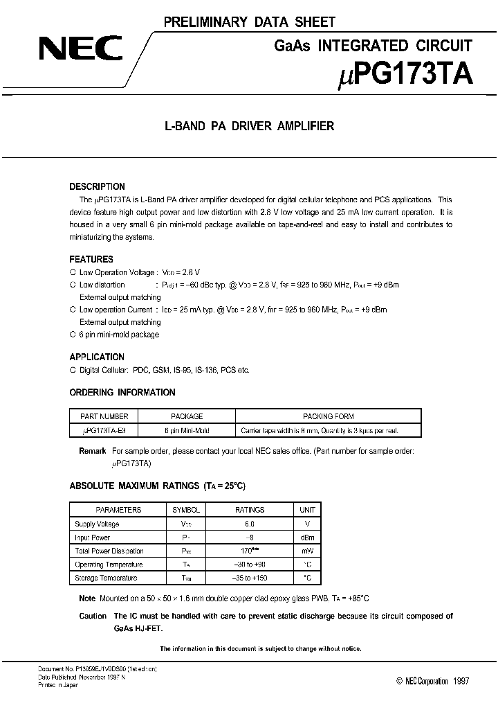 UPG173TA_58626.PDF Datasheet