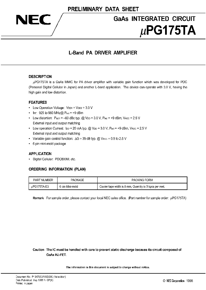 UPG175TA_58630.PDF Datasheet