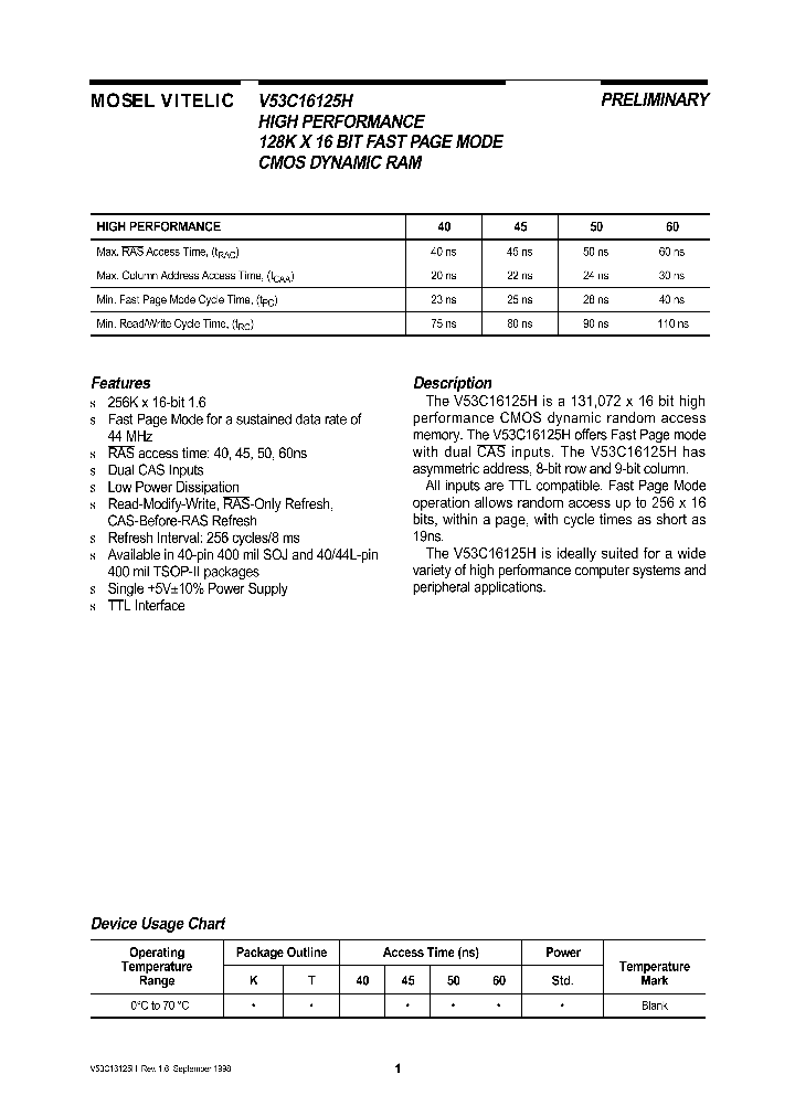 V53C16125H_103648.PDF Datasheet