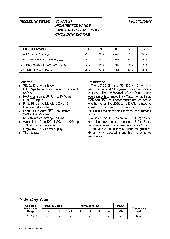 V53C818H_87719.PDF Datasheet