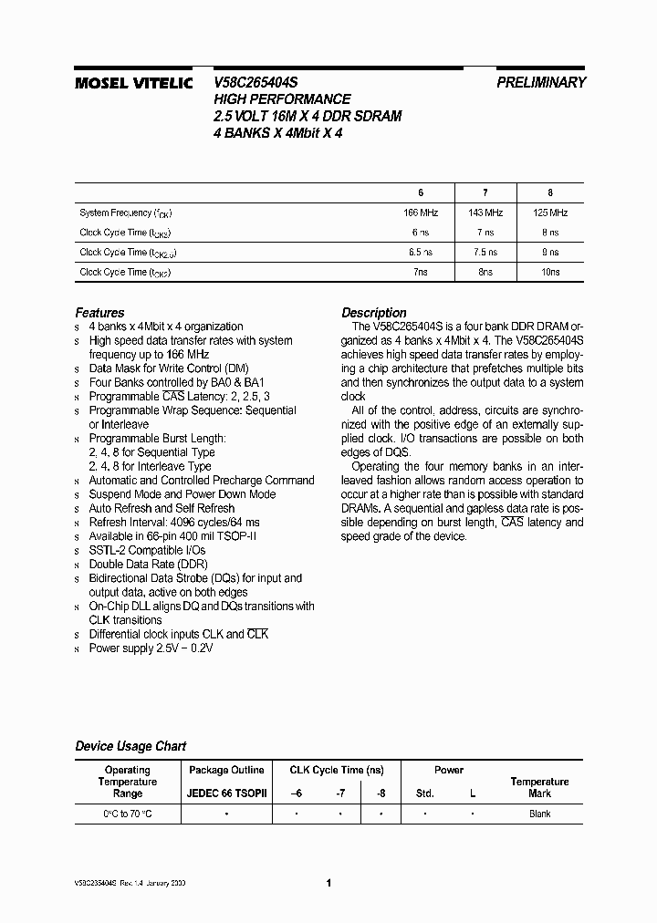 V58C265404S_58494.PDF Datasheet