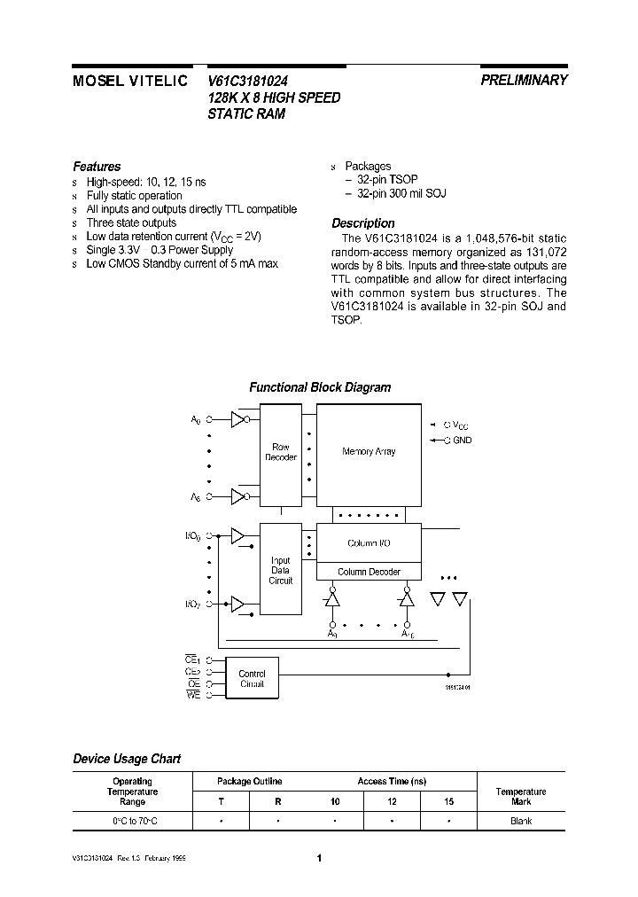 V61C3181024_13719.PDF Datasheet