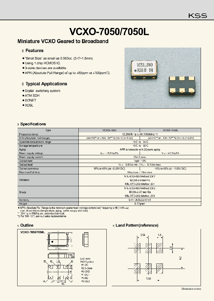 VCXO-7050_56327.PDF Datasheet