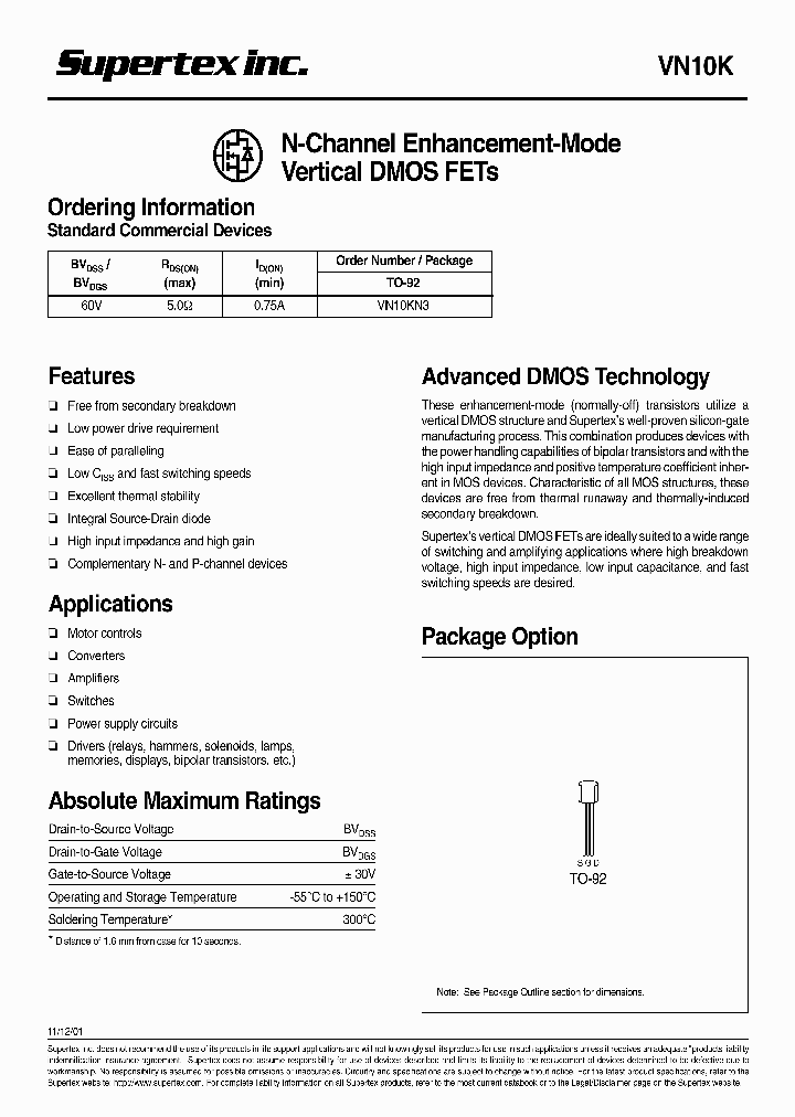 VN10K_54780.PDF Datasheet