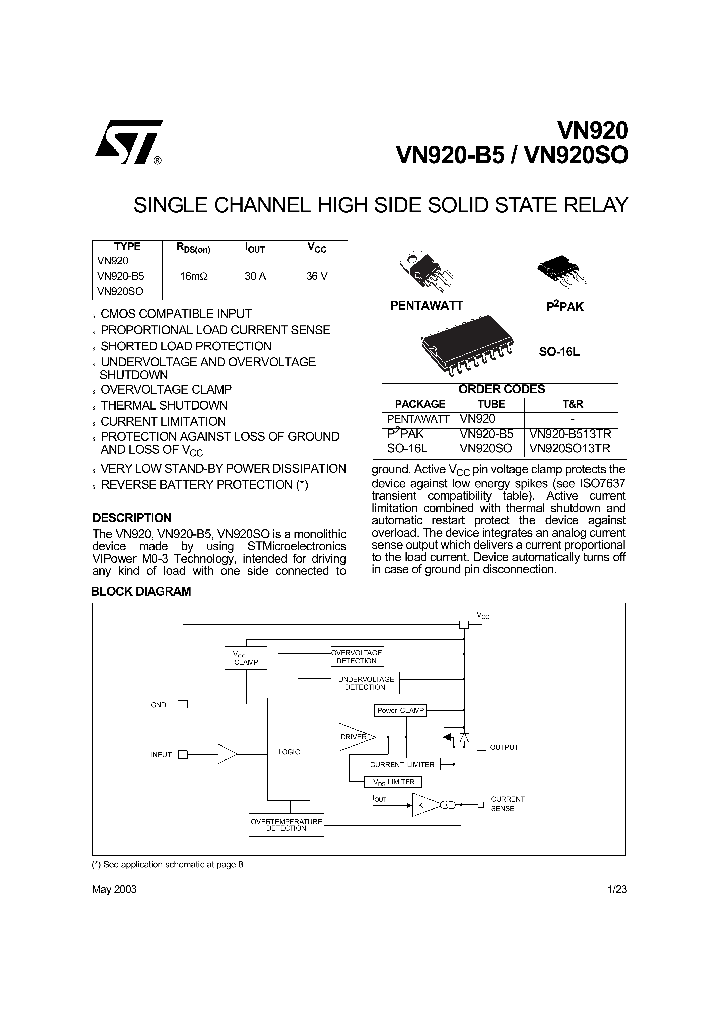VN920_54962.PDF Datasheet