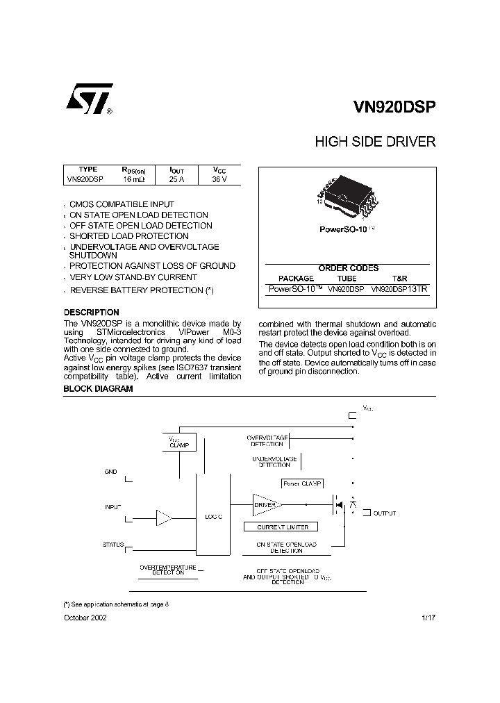 VN920DSP_54969.PDF Datasheet