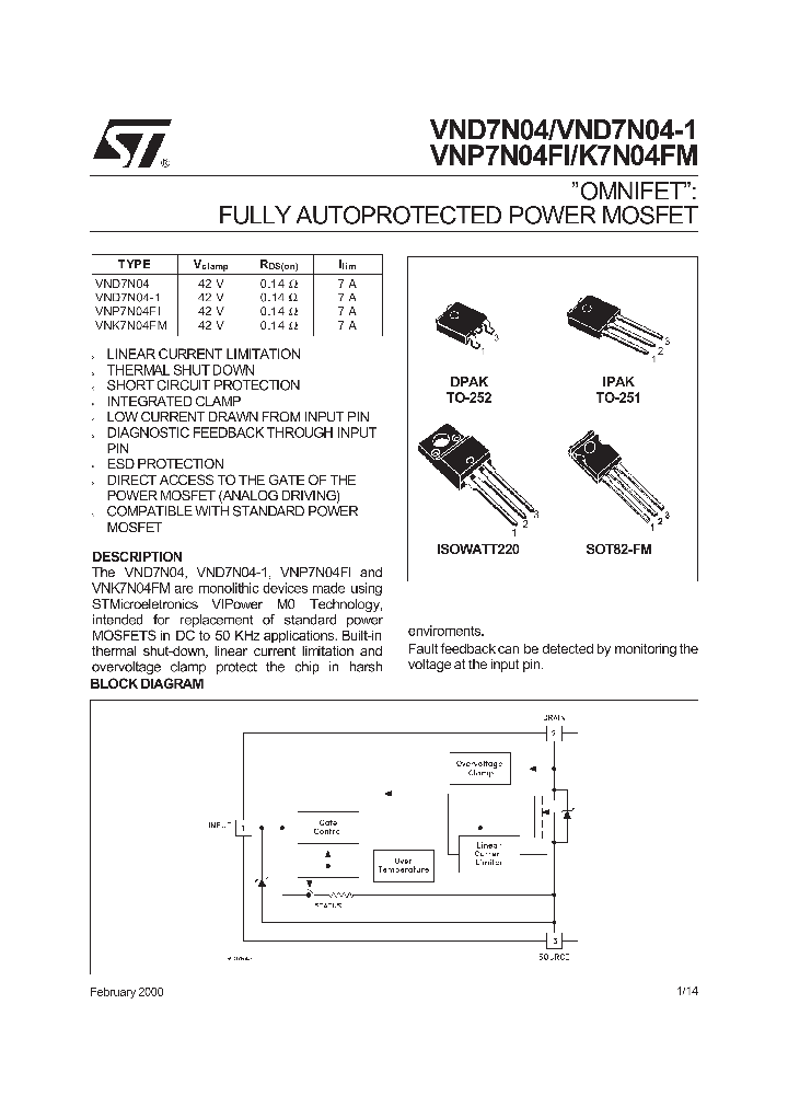 VND7N04_54998.PDF Datasheet