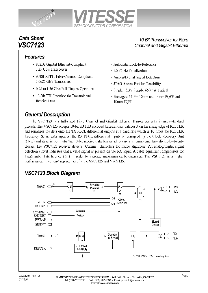 VSC7123_148618.PDF Datasheet