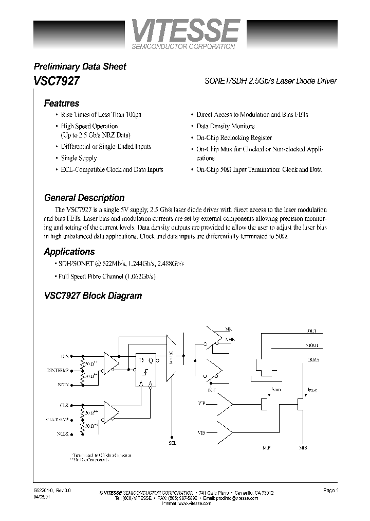 VSC7927_43037.PDF Datasheet