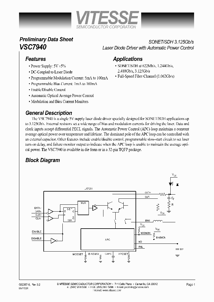 VSC7940_43050.PDF Datasheet