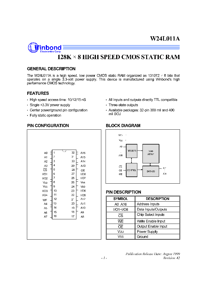 W24L011A_146631.PDF Datasheet