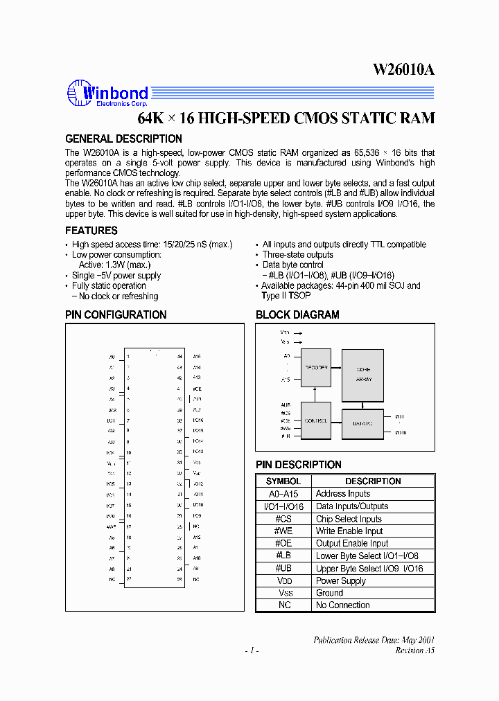 W26010A_53343.PDF Datasheet