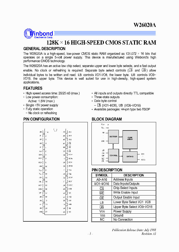 W26020A_53352.PDF Datasheet