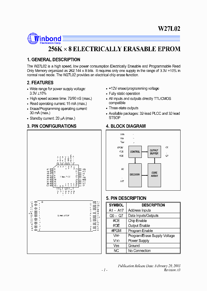 W27L02_53375.PDF Datasheet