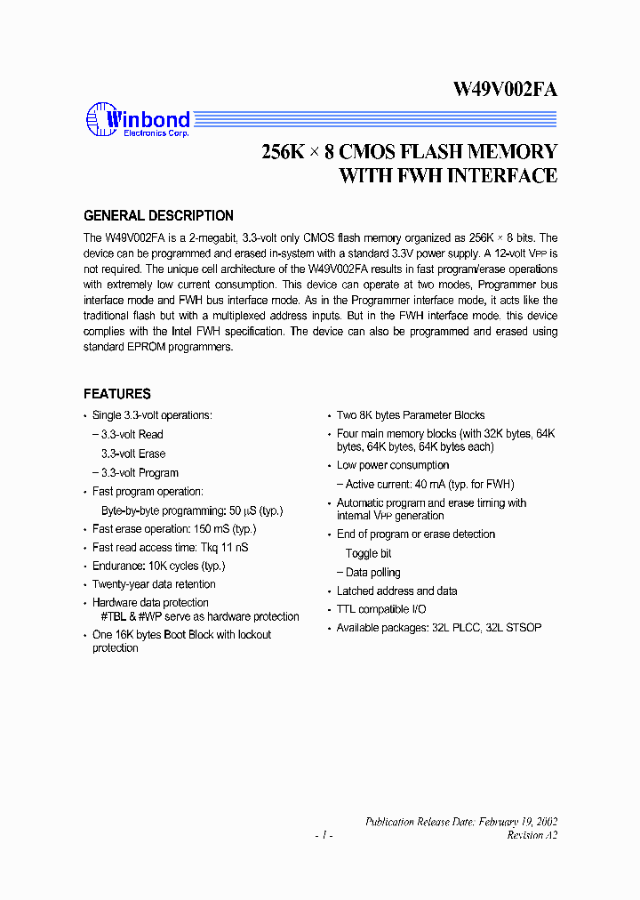 W49V002_53754.PDF Datasheet