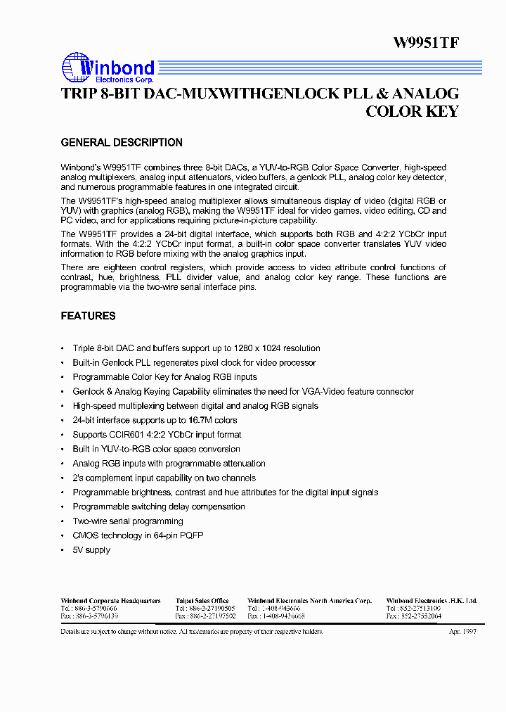 W9951TF_52927.PDF Datasheet